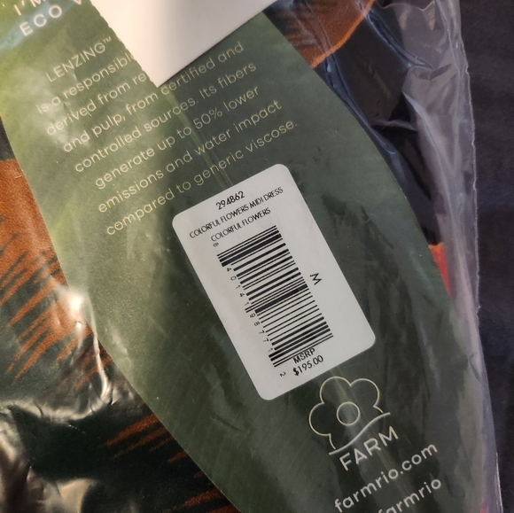 Farm Rio Colorful Flowers Midi Dress - Picture 2 of 7